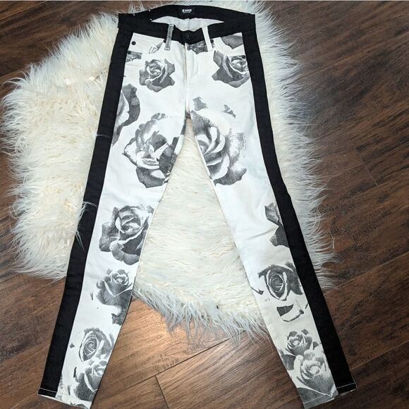 Hudson Jeans 'Leeloo' Colorblock Crop Skinny Jeans - Picture 8 of 9